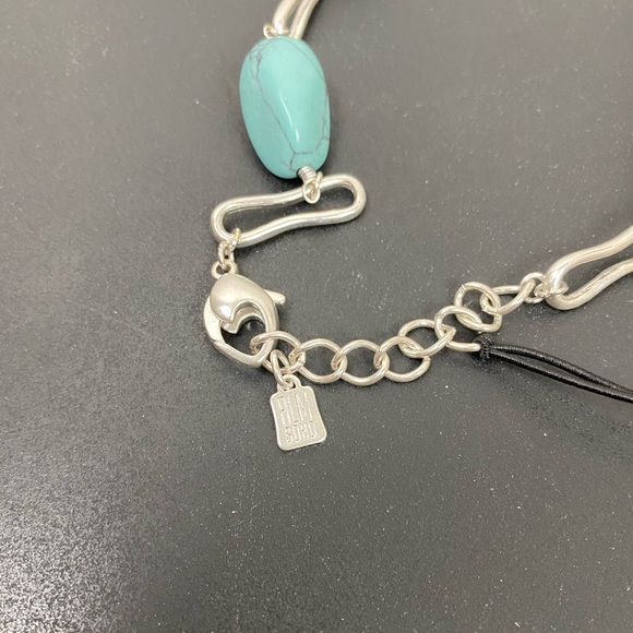 ROBERT LEE MORRIS Turquoise stone sliver necklace NWT - Picture 4 of 9